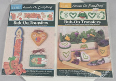 Vintage 1994 Plaid Rub-On Transfers Lot 2 Ivy Nature Pigs Country Critters Craft
