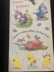 Miss Elizabeth’s Stickers Playtime Cute Monsters Animals Playing Bike Scooter