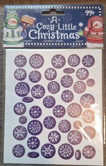 Cozy Little Christmas Stickers Snowflakes Vtg 1999 Brother Sister Designs