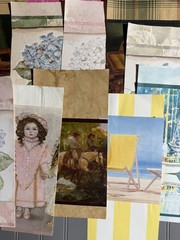Vtge Textured Wallpaper Samples from Sample Book (10 Pieces) Set 24