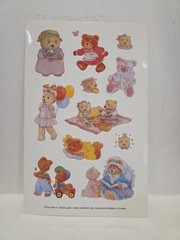 VTG 1993 Vintage Stickers Current Inc Teddy Bears «Teddyland» Sticker Sheet