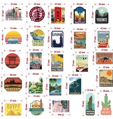 50 Piece Global Travel City And Landscape Stickers Travel Theme Free Shipping !