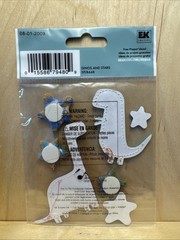 Jolees DINOSAURS Stars Stripes Triceratops Brontosaurus Rex Sticker Scrapbook 3D