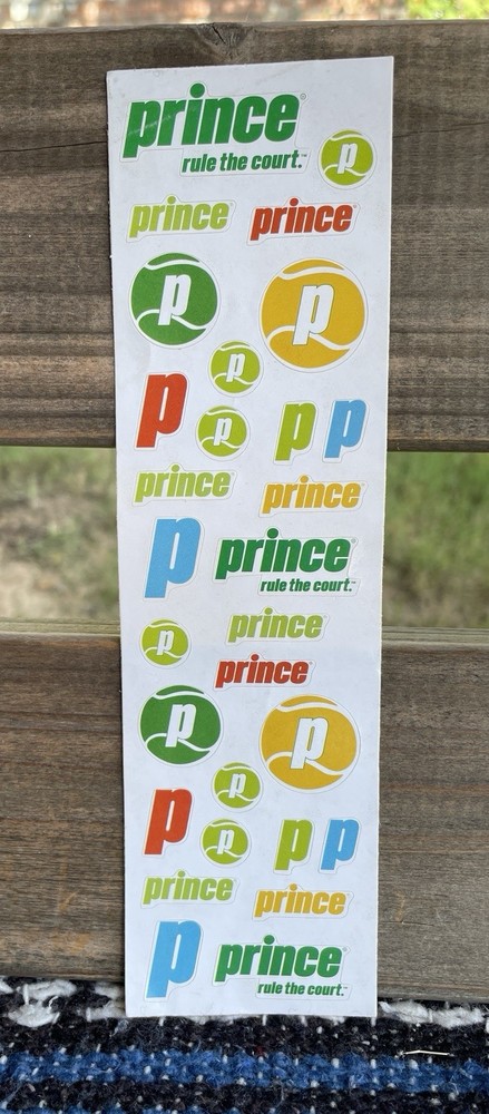 ✅ Vintage 1 Sheet of 29 Rule the Court Tennis Ball Prince Stickers