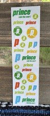 ✅ Vintage 1 Sheet of 29 Rule the Court Tennis Ball Prince Stickers