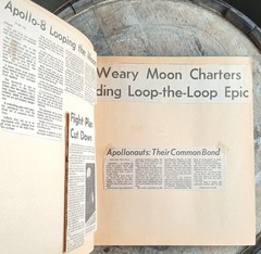 Apollo Missions ~1968/1969 Scrapbook~ Lunar Moon 7 8 9 10 Newspaper Clippings