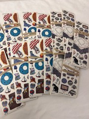 The Wendelline Vtg 1990s Sticker LOT 130 Sheets Calendar Beach Day Tea Party Cat