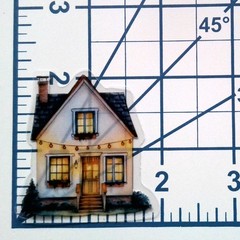Cottage Style Fairy Tale House Clear Vinyl Decal Sticker Water Resistant Laptop