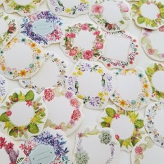 40PCS Flower Stickers Wreath Floral Stickers Scrapbooking Diary Notes Stickers