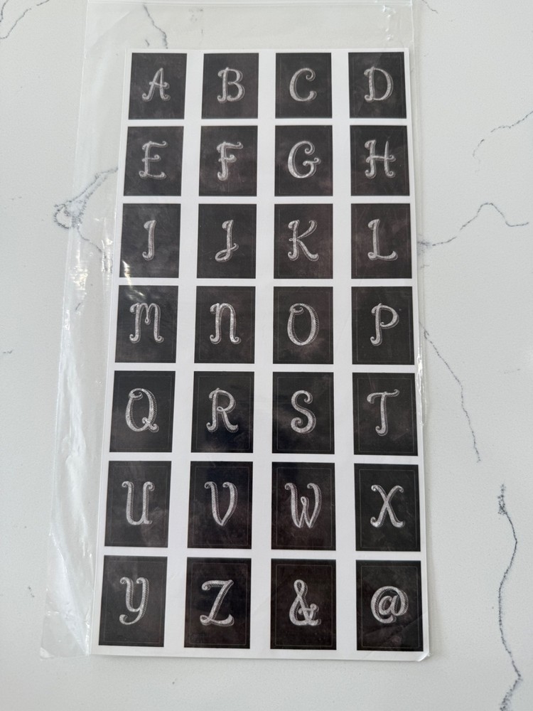 Close To My Heart Base & Bling Signature Style Upper Case Alphabet Sheet #Z2055