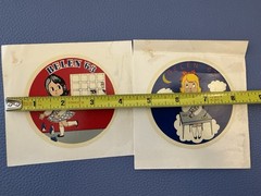 Lot 2 Rare Vintage Waterslide Type STICKER BELEN 63 ? 1963 Unknown Origin