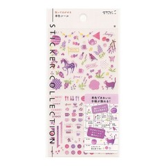 MIDORI Stickers for Planners, Single Color Stickers, Purple, 82562006