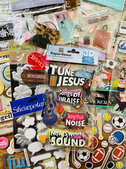 Mixed Lot of 39 Scrapbook Assorted Embellishments + 4 Provo Craft Scissors