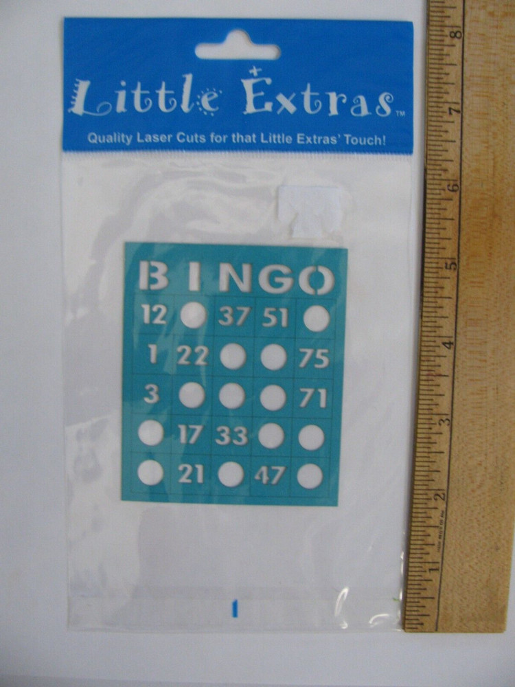Little Extras BINGO Laser Cuts 1 Piece NOS Non Adhesive