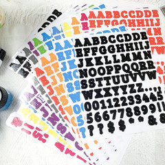 Alphabet Stickers – 1720 PCS Letter and Number Stickers, Self-Adhesive Vinyl Sti