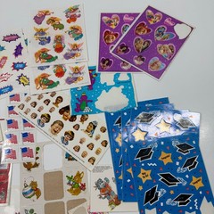 Vintage Loose Sheets Sticker Collection Scrapbook Crafts Lot