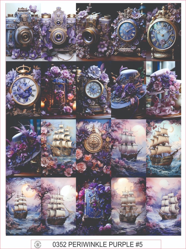 PERIWINKLE PURPLE #5 – COMPLETE SHEET OF 20 STICKERS