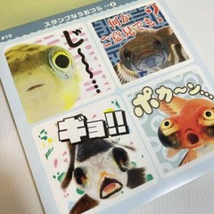 Uozura Fish Heads Stickers book 274 Japanese stickers Uozura / Atsushi Morioka