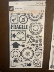 Basic Grey Rub On Transfers Lot Of 7 Pkgs New Scrapbooking Crafting