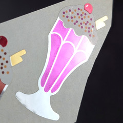 Vintage Hambly Mylar Stickers Dessert Cupcakes Ice Cream Float