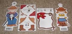 My Mind’s Eye Friend Diecut Lot of Four .Cowgirl/Cowboy, Corners & Fill In #2