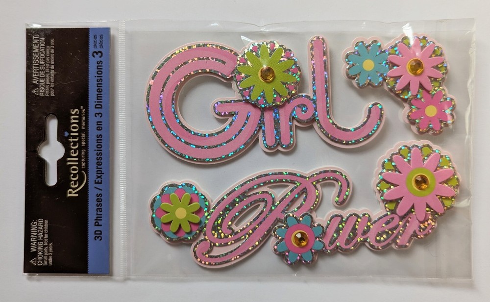 Girl Power Scrapbooking Stickers By Recollections