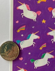 COLORFUL CHUBBY UNICORN Stickers(17pc)Heartline •Mystical •Animal•Rainbow•Heart