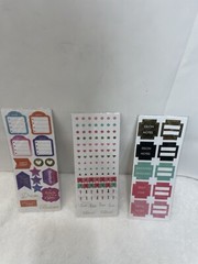 Pen+Gear Paper Lot Of 3 Pack 4-3″x8 Assorted Stickers Sheets #1