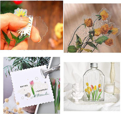 80 Pieces Natural Flower Stickers for Scrapbooking, Self-Adhesive Scrapbooking S