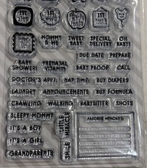 My Prima Planner 56 Clear Stamps -Baby Mini Icons & Words, 591588