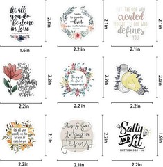 100 PCS Inspirational Christian Stickers, Bible Journaling Supplies, Bible Verse