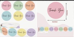 100 Thank You Stickers Colorful Pastel Party Favor Gift Supplies Free Shipping