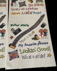 MAMBI sticker Sheets Set Of 2 Camera Pictures Smile 2001 Open & Missing