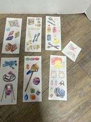 Vintage 1999 Creative Memories Newborn Baby Girl Scrapbook Sticker Sheets Set