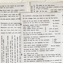 4 Sheets Inspirational Quotes Motivational Scripts Planner Stickers Vintage Type