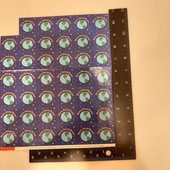 Vintage Rare 1999 Scholastic Book Club Stamp Stickers 41 Stickers World READ