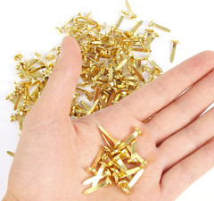 200Pcs Mini Paper Fastener Brad,Split Pin for Art Crafting School Project Decora