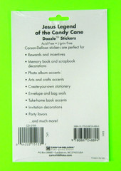 Carson Dellosa Jesus Candycane Dazzle Glitter Religious Stickers Pack