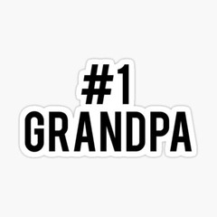 Number One #1 Grandpa Happy Father’s Day Vinyl Sticker for Laptop Phone