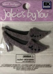 GREY HIGH HEEL Embellishment(2p) Jolees•Mini Purse•Women•Chain Strap•Wallet•Doll