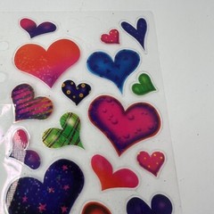 RED PURPLE PINK HEART STICKERS BY STICKOPOTAMUS OPEN UNUSED