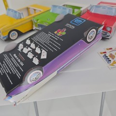 Lot Of 4 Cardboard Cruisers With Stickers Yellow Green Red Purple