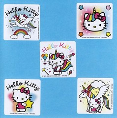 15 Hello Kitty Assorted – Large Stickers – Party Favors – Rewards – Cat, Unicorn