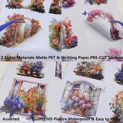 Pre- Sticker Book for Journaling, Dual Materials, Decorative Frame3434