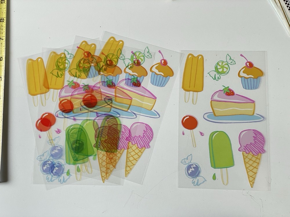 5 Mrs Grossmans Sweet Treats Stickers Dessert Cupcake Popsicle Cake Ice Cream