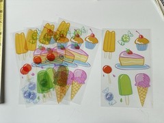 5 Mrs Grossmans Sweet Treats Stickers Dessert Cupcake Popsicle Cake Ice Cream