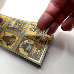 Coffee Sticker Book with Gold Foil Accents Scrapbooking Planner Card Making