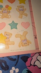 Vintage Hallmark Stickers Teddy Bears Hearts Stickers 1 Sheet ONLY w/ Packaging