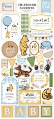 New! Echo Park Paper WINNIE THE POOH BABY 6×13 Sheet Adhesive Chipboard Accents