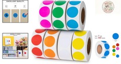 Colorful 3500 Circle Stickers – 7 Rolls of 0.75” Labels for Easy Organization